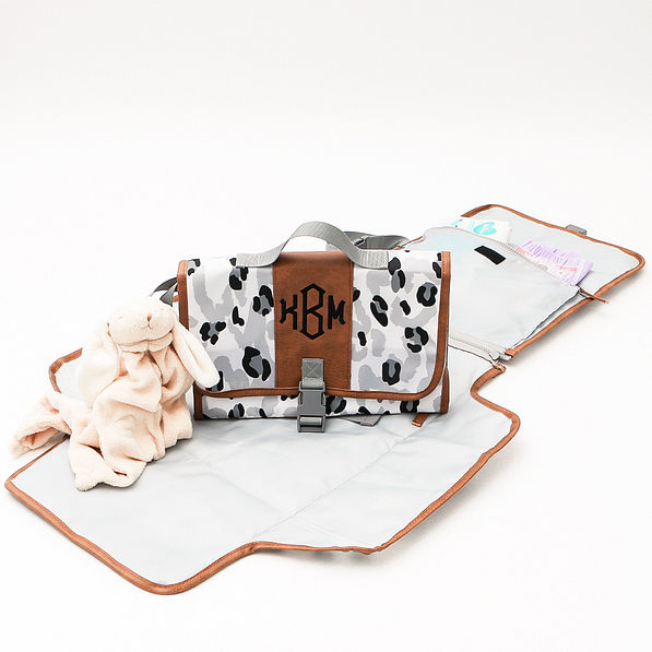 black sassy spots baby changing pad