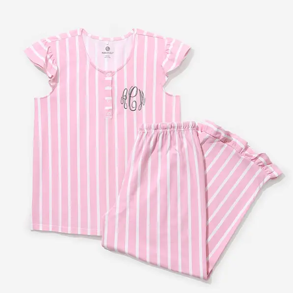 Monogrammed Ruffle Pajamas