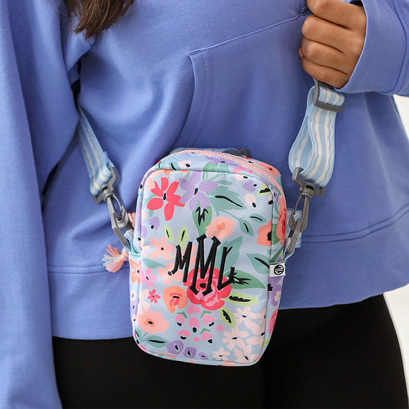 Monogrammed Travel Crossbody Detail Shot