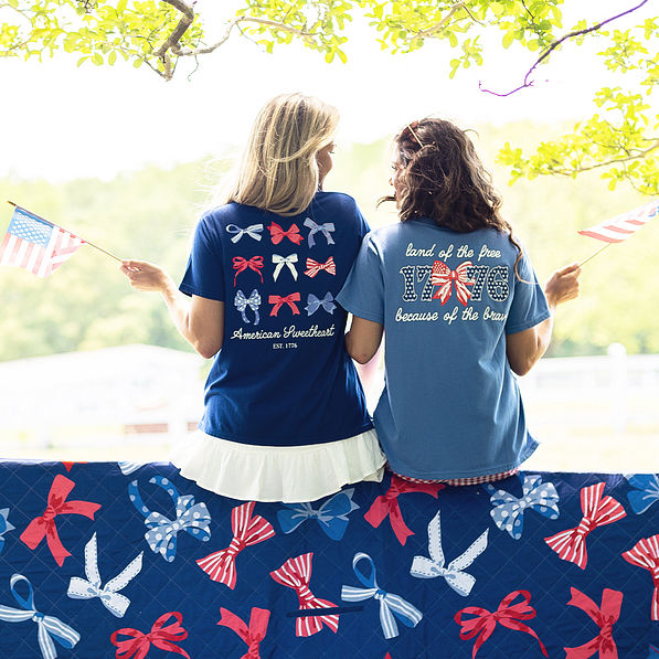 back of america t shirts bows and light navy