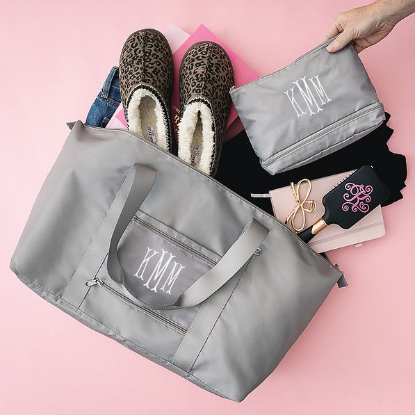 Mushroom Double Layer Makeup Bag and Carry On Weekender