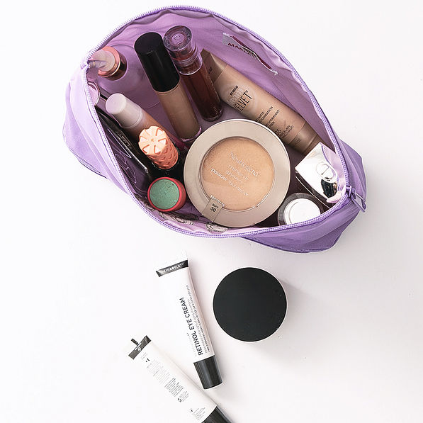 Monogrammed Double Layer Makeup Bag