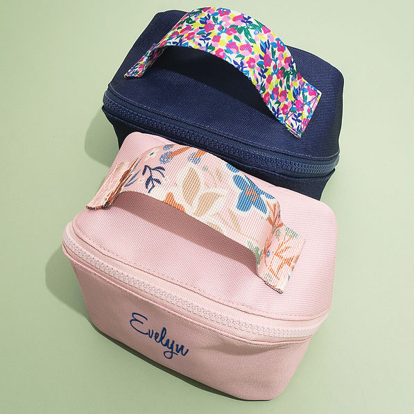 fiji floral and autumn whimsy monogrammed make up bags