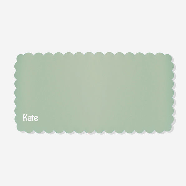 Monogrammed Desk Mat in Mint with name