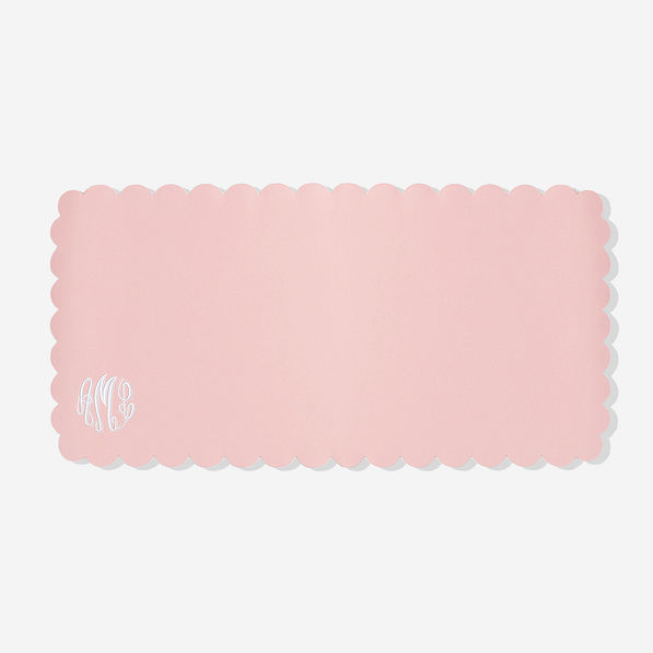 Monogrammed Desk Mat in Pink
