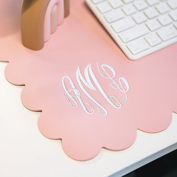 Monogrammed Desk Mat