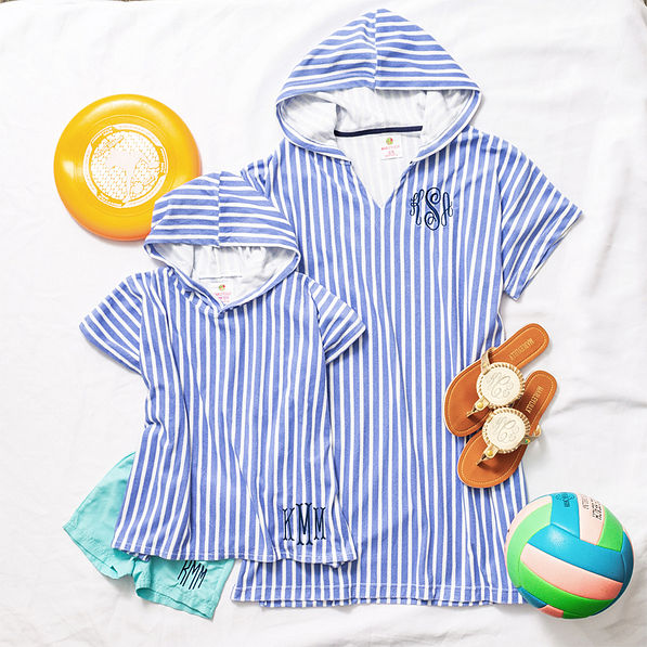 Monogrammed Terry Cover Up