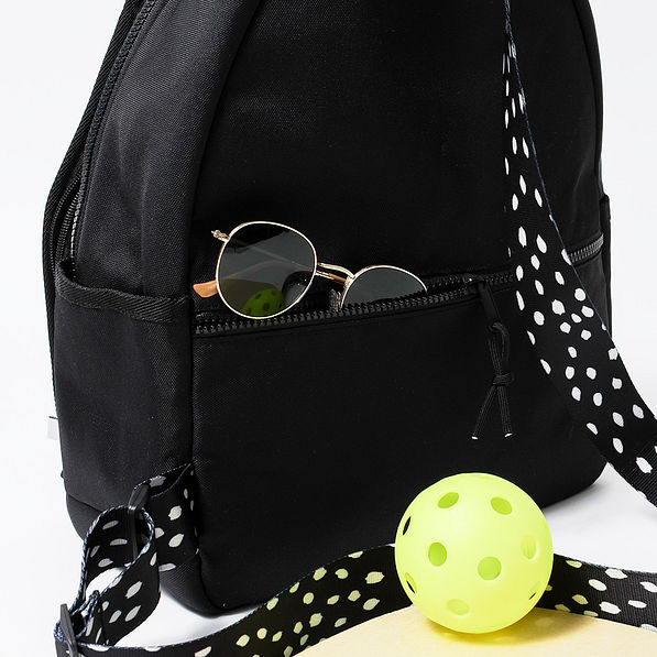 zippered back compartment on pickleball bag