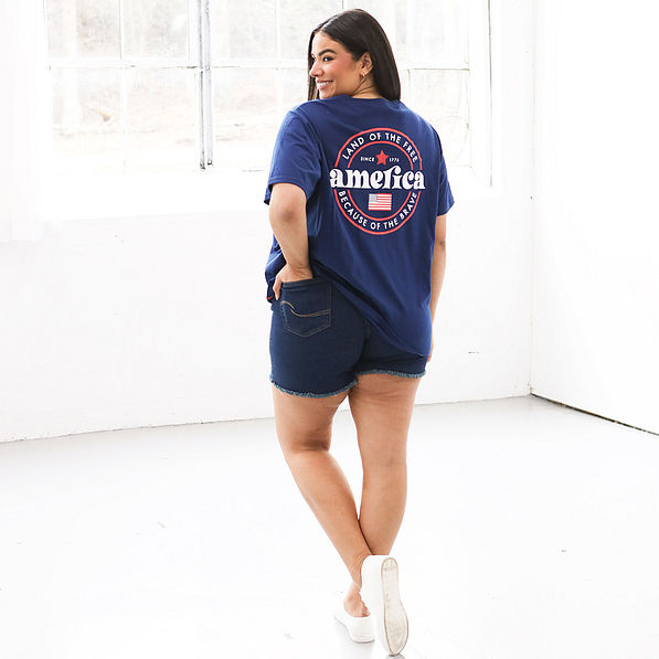 land of the free t-shirt back view