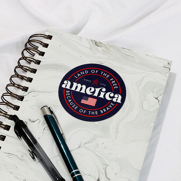 Navy Americana Sticker