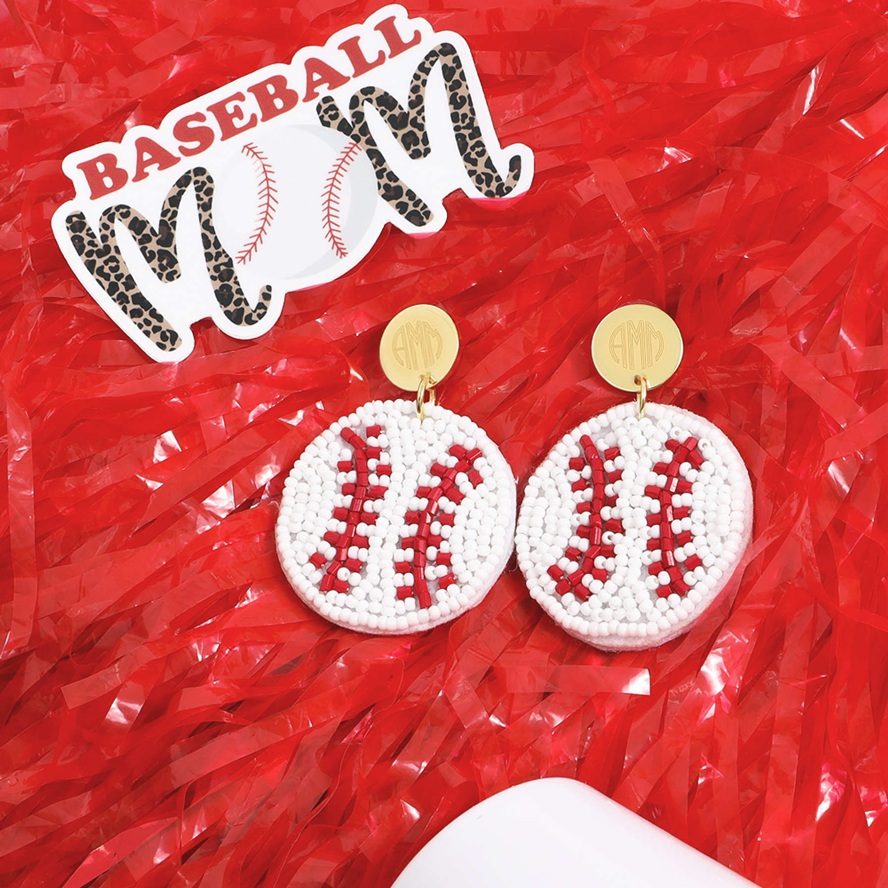 Beaded Baseball Earrings | Marleylilly