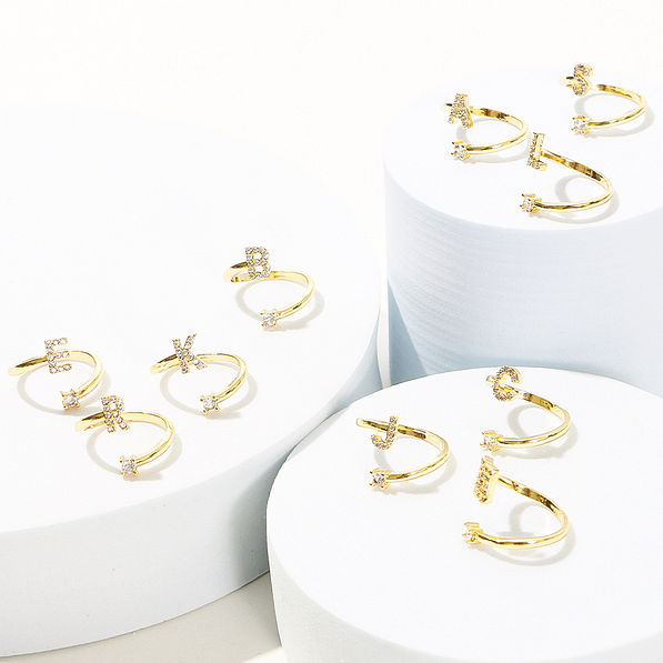 group initial adjustable rings