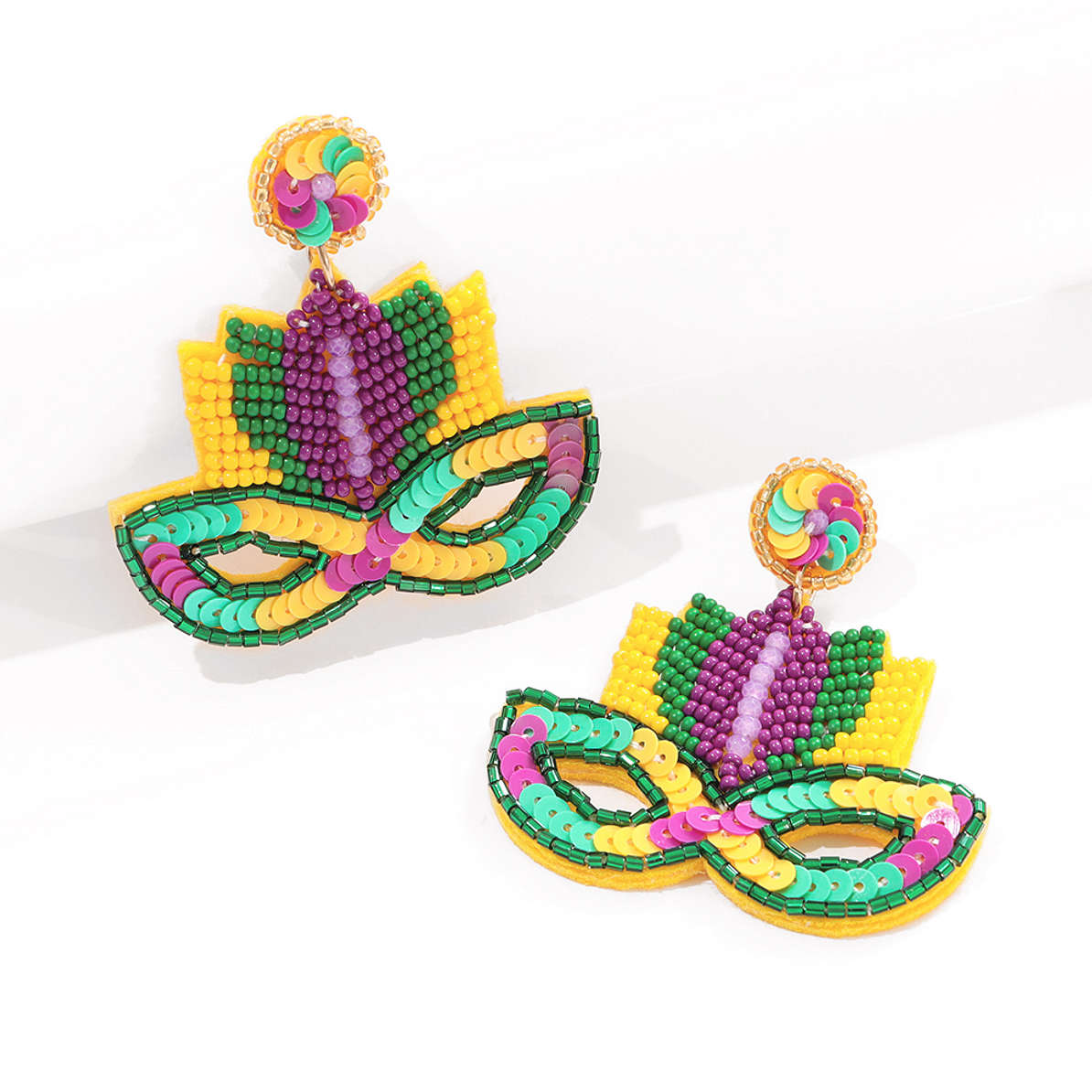 Mardi Gras Mask Earrings
