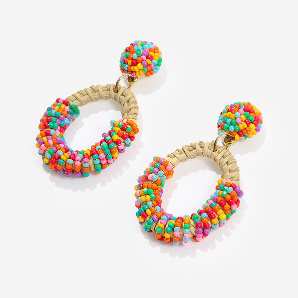 Confetti Rattan Earrings Marleylilly