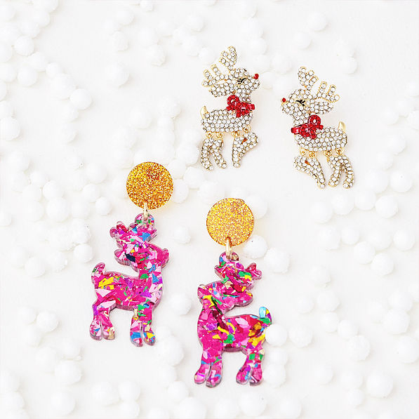 duo reindeer earrings