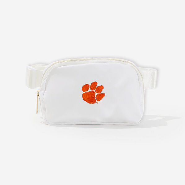 clemson tigers ivory white belt bag