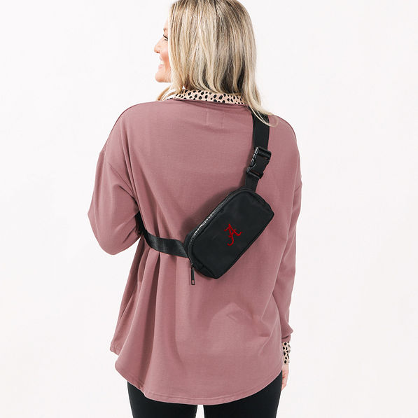 alabama black belt bag on back