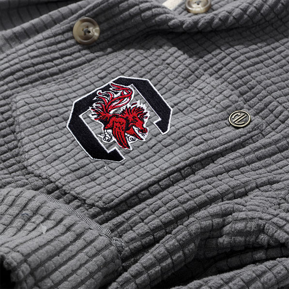 Close up of South Carolina Gamecocks Waffle Shacket