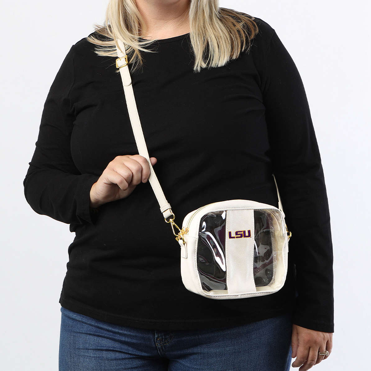 LSU Tigers Clear Stadium Crossbody Bag Marleylilly