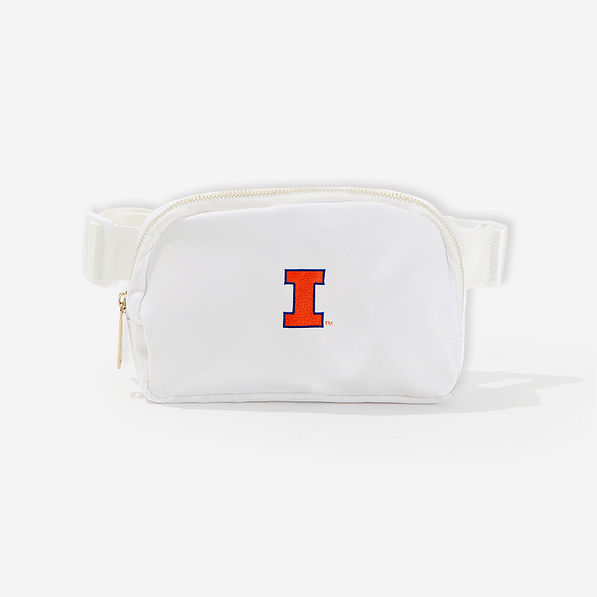 Illinois Fighting Illini Belt Bag in White