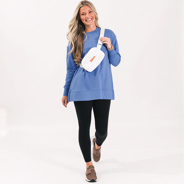 white florida gators belt crossbody bag front