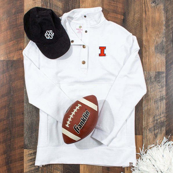 illinois pullover with football