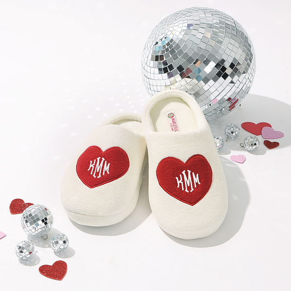 Custom monogram slippers discount