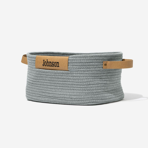 Personalized Basket in Gray