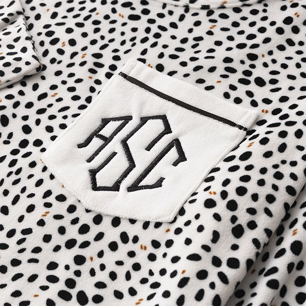 white leopard softspun nightgown up close