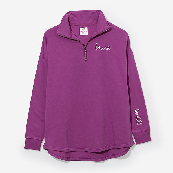 personalized faith pullover in orchid