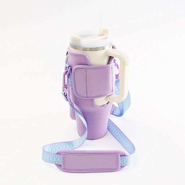 lavender water bottle holder with stanley