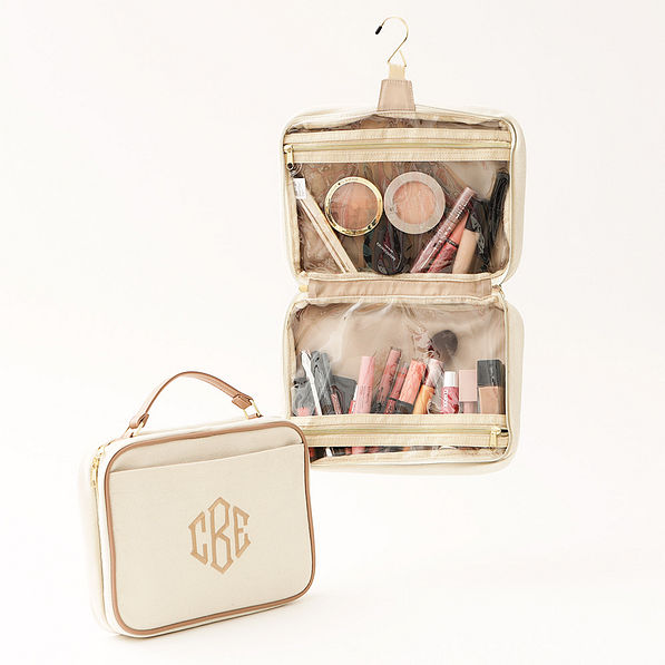 ivory travel toiletry bag studio shot