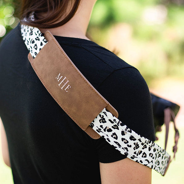 Personalized Tiger Guitar Strap With Leather Ends Graduation 