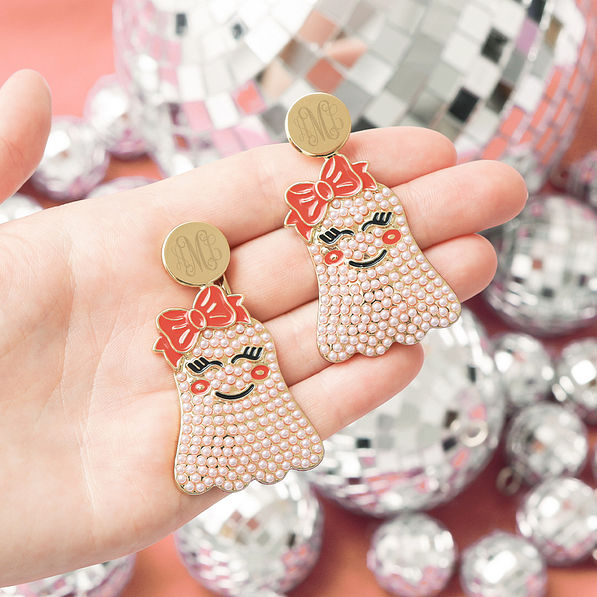 Monogrammed Ghost Earrings