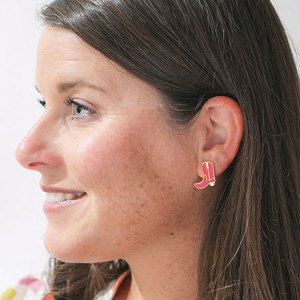 Monogrammed Western Earrings