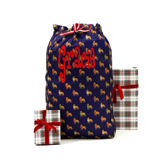 Personalized Gift Sack in Puppy Party