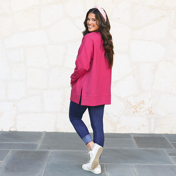 love sweatshirt on peyton - full body