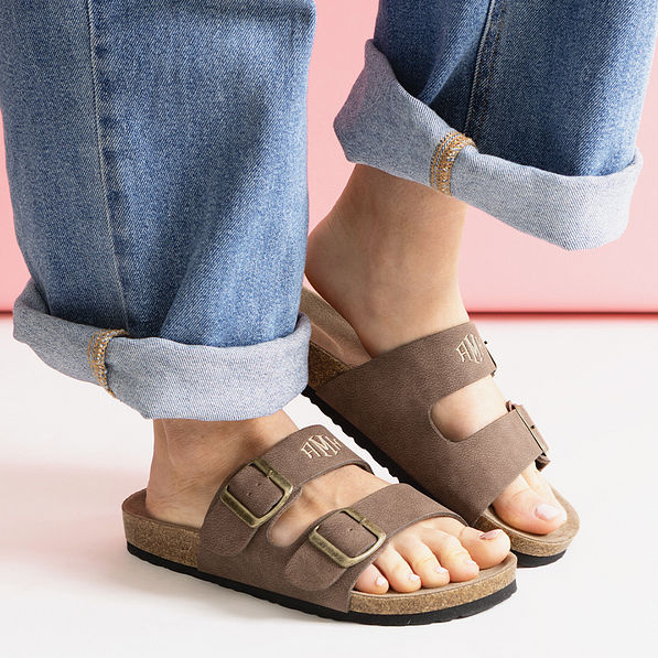 double strap sandals with jeans