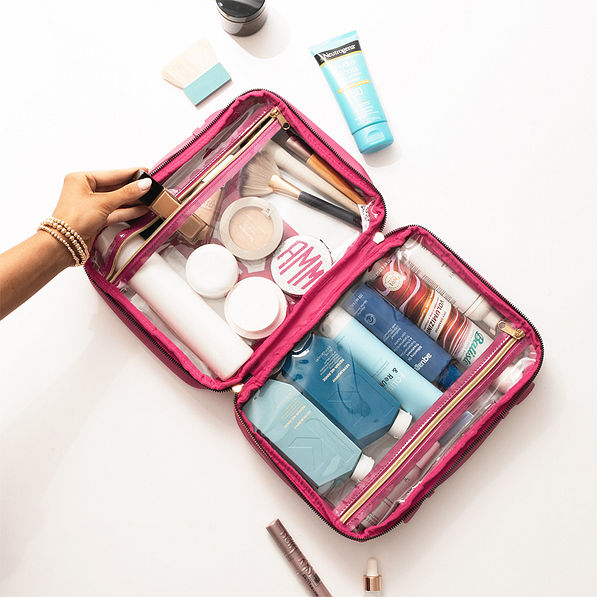 Monogrammed Large Clear Toiletry Case