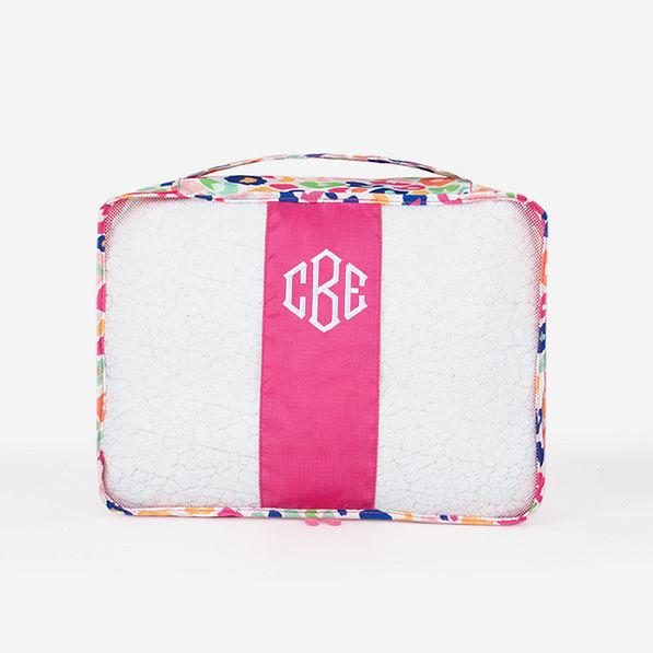 Monogrammed Packing Bag in Multi Leopard