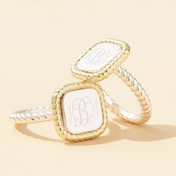 cable ring duo studio shot with tan background