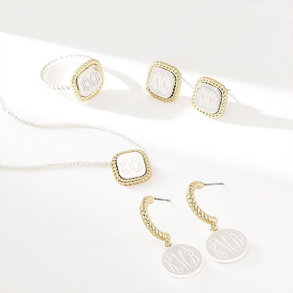cable hoop earrings with collection