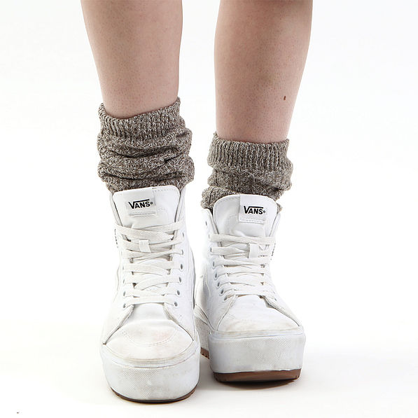 gray slouch socks in sneakers