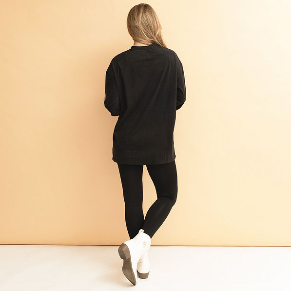 football sequin sports sweatshirt back view