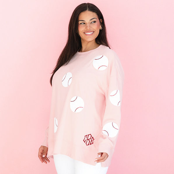 Monogrammed Sequin Sports Sweatshirt