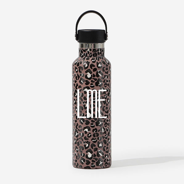 Personalized Water Bottle in Cheetah