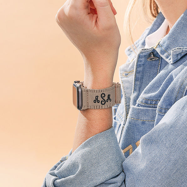 Monogrammed watch bands sale