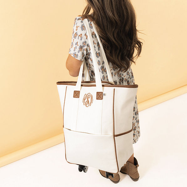 Monogrammed Rolling Tote