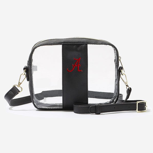 Alabama Clear Stadium Crossbody in Black