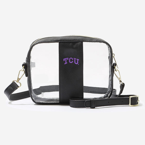 TCU horned frogs black clear stadium approved crossbody
